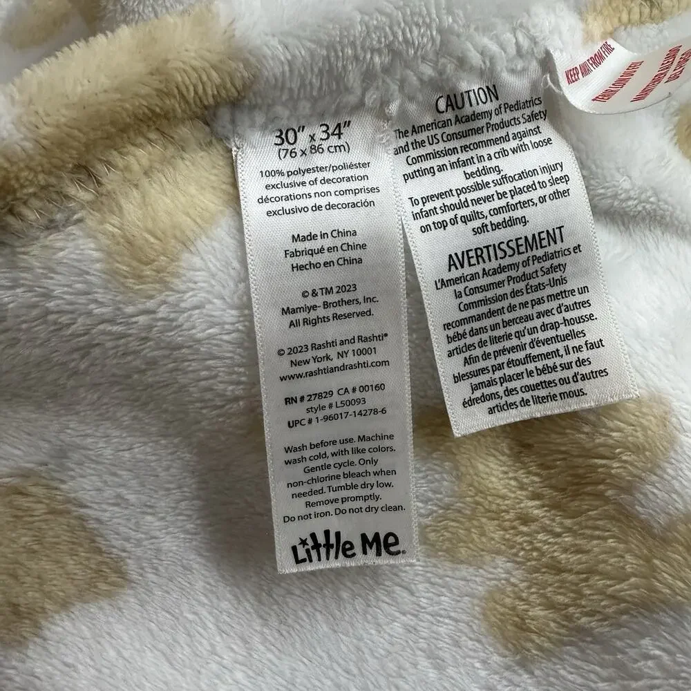 Little Me Baby Blanket Security Lovey Teddy Bears 30x34